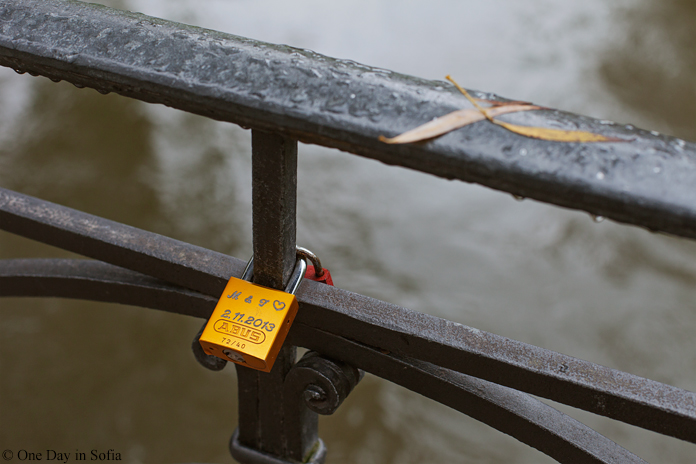 love lock on bridge
